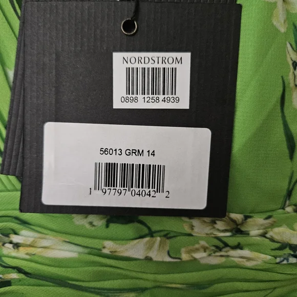 Ienna for Mac Duggal Floral Long Sleeve Chiffon A-Line Gown Sz 14 NWT 56013 - Picture 8 of 14